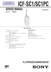 Sony ICF-SC1 Service Manual