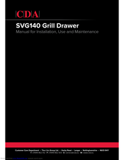 CDA SVG140 Manual For Installation, Use And Maintenance