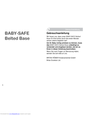 Britax BABY-SAFE BELTED BASE User Instructions