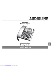 Audioline BIGTEL 49 PLUS Operating Instructions Manual
