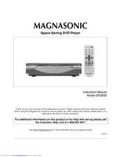 Magnasonic DVD830 Instruction Manual