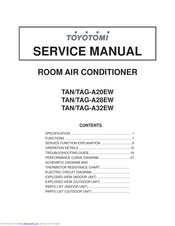 Toyotomi TAG-A28HW Service Manual
