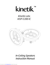 Kinetik KISP-E200-IC Instruction Manual