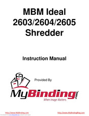 MBM 2603 Instruction Manual