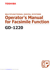 Toshiba GD-1220 Operator's Manual