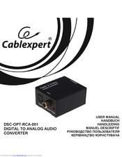 Cablexpert DSC-OPT-RCA-001 User Manual