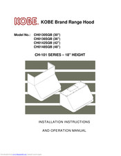 KOBE CH0136SQB Installation Instructions Manual
