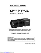 Hitachi KP-F500WCL Operation Manual