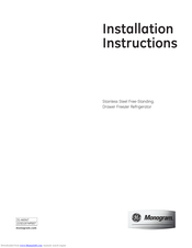 Monogram WX08X10006 Installation Instructions Manual