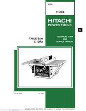 Hitachi C 10RA Technical Data And Service Manual