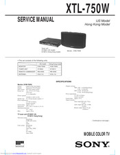 Sony XTL-750W Service Manual