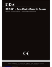 CDA RC 9621 Series Manual For Installation, Use And Maintenance