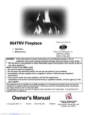 Travis Industries 864TRV Owner's Manual