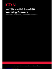 CDA vw280 Manual For Installation, Use And Maintenance