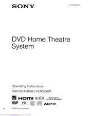 Sony DAV-HDX686W Operating Instructions Manual