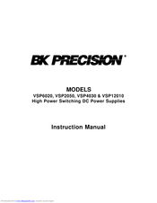 BK Precision VSP2050 Instruction Manual