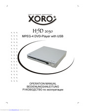 Xoro HSD 2050 Operation Manual