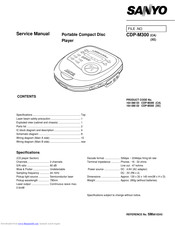 Sanyo CDP-M300 Service Manual