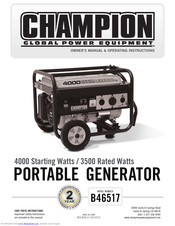 Champion B46517 Owner's Manual & Operating Instructions