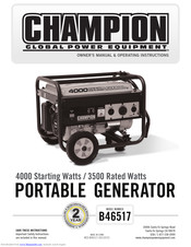 Champion B46517 Owner's Manual & Operating Instructions