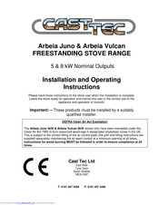 Cast Tec Arbeia Vulcan Installation And Operating Instructions Manual