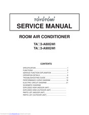 Toyotomi TA3-A80GWI Service Manual