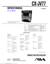 Aiwa CX-JV77 Service Manual