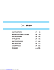 Seiko Cal. 8R39 Instructions Manual