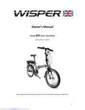 Wisper 806 Classic 2013 Owner's Manual
