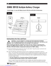 Williams Sound CHG 3512 Instructions For Use And Care