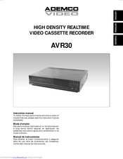 ADEMCO AVR30 Instruction Manual