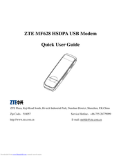 ZTE MF628 Quick User Manual