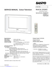 Sanyo CP32WF2 Service Manual