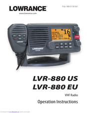 Lowrance LVR-880 EU Operation Instructions Manual