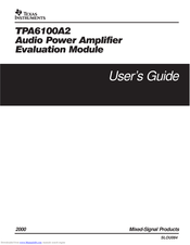 Texas Instruments TPA6100A2 User Manual
