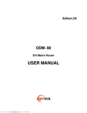 Optics ODM- 88 User Manual