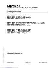 Siemens SCD 1297-ETB Operating Instructions Manual