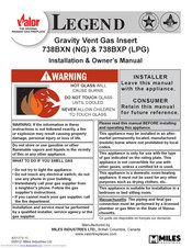 Miles Industries 738BXN (NG) Installation & Owner's Manual