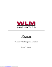 WLM Acoustic Sonata Owner's Manual