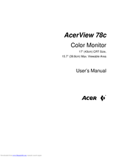 Acer AcerView 78c User Manual