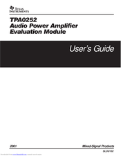 Texas Instruments TPA0252 User Manual