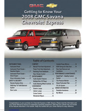 GMC Savana 2008 Getting To Know Manual