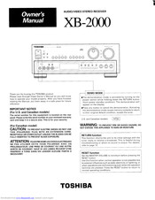 Toshiba XB-2000 Owner's Manual