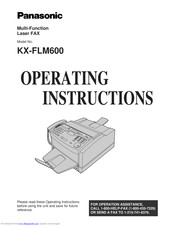Panasonic KX-FLM600 Operating Instructions Manual