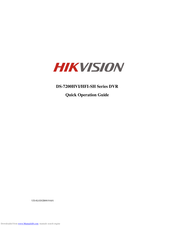 Hikvision Ds 7216hvi Sh Manuals Manualslib