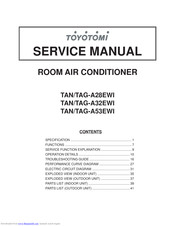 Toyotomi TAN-A28EWI Service Manual