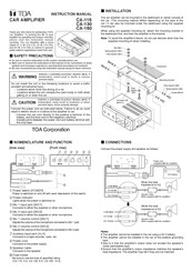 Toa CA-115 Instruction Manual