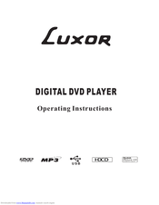 Luxor DIGITAL DVD PLAYER Operating Instructions Manual