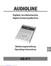 Audioline AB 871 Operating Instructions Manual