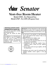 Valor Senator 276P Installation And Operation Manual